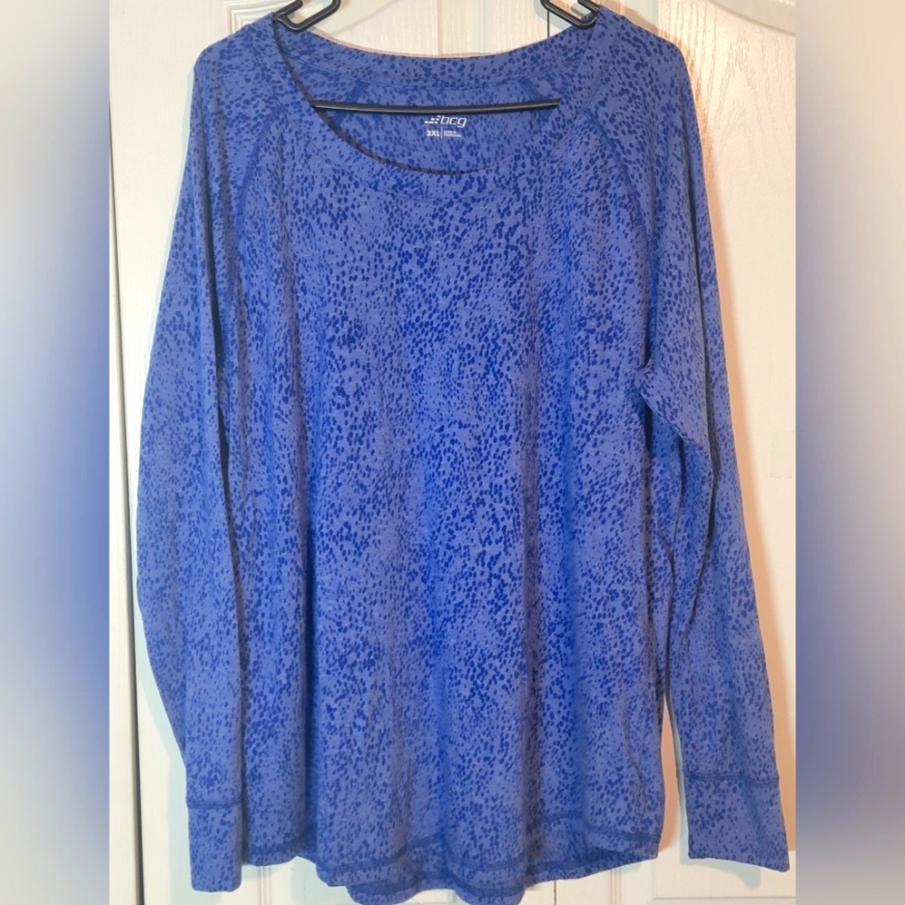 Blue Patterned Women's Top